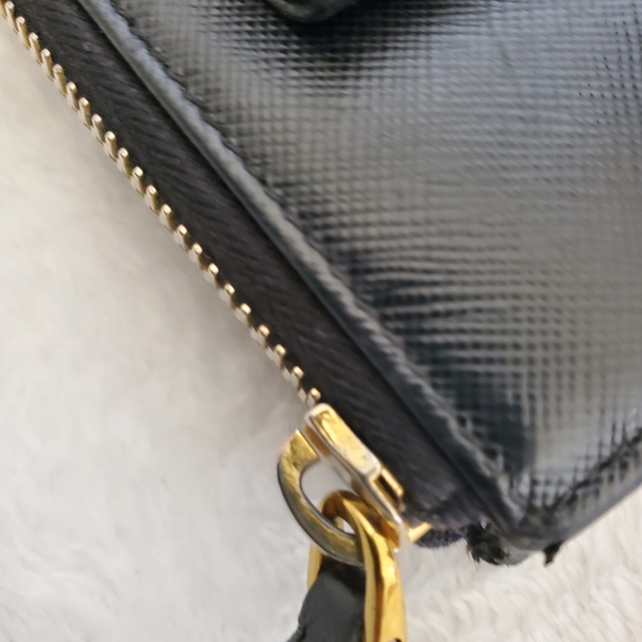 Vintage Long Black Saffiano Prada Cammeo Ribbon Zipper Wallet - Picture 7 of 11